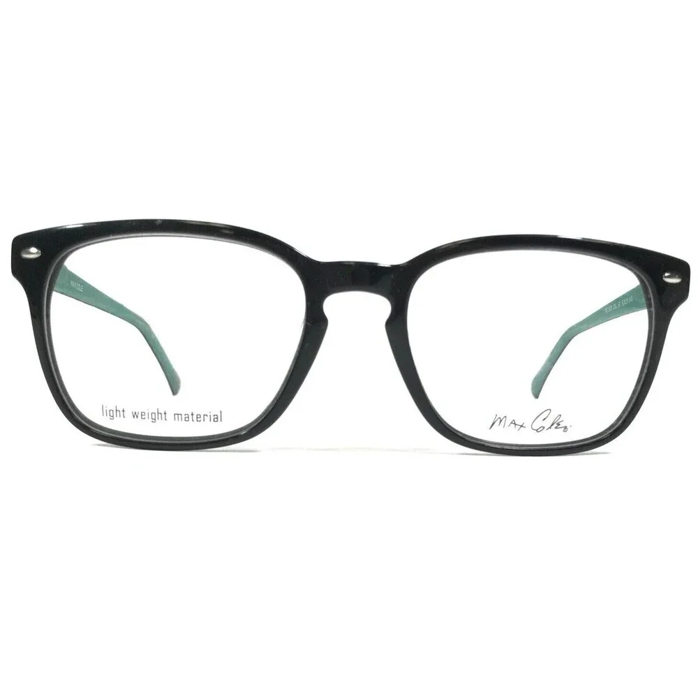 Max Cole MC1500 COL 90 Eyeglasses Frames Black Green Square Full Rim 51-19-140